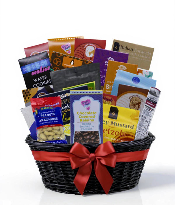 Gourmet Collection IV gift basket with cookies, snacks, and treats.