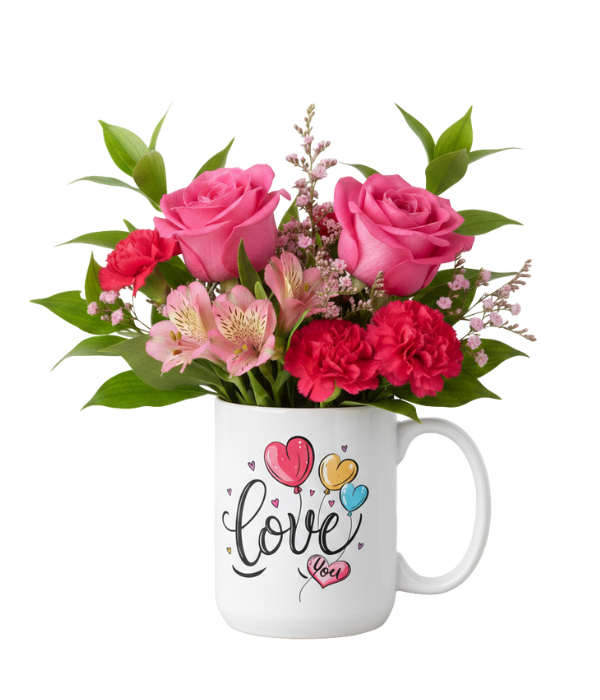Rosy Romance in a Mug
