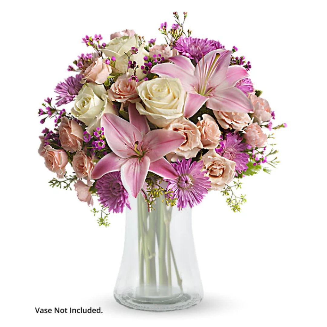 Vintage Bloom Bouquet of pink and white flowers