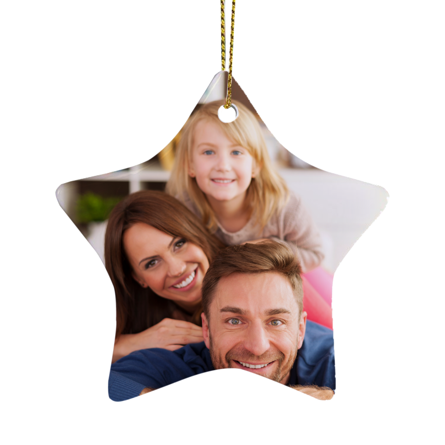 Personalized Christmas Star Shaped Ornament - Double Sided - Things Engraved