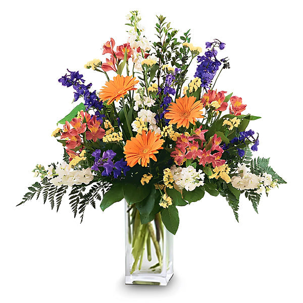 flower arrangement in a jar