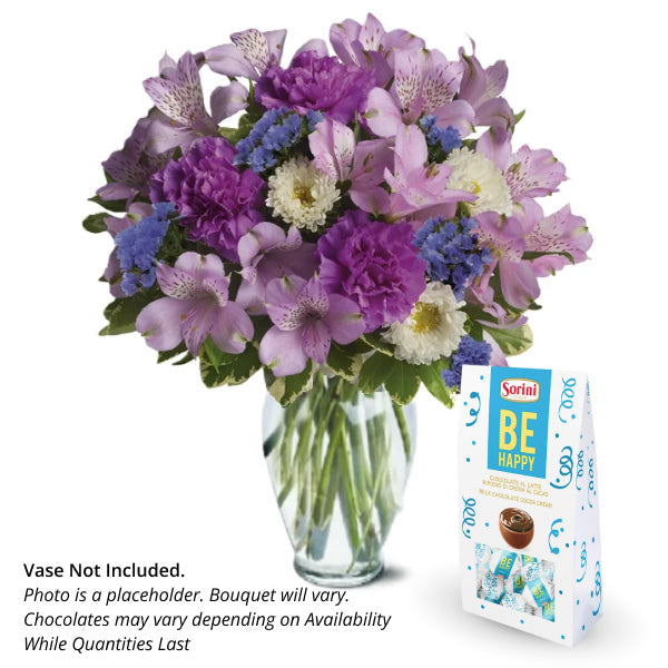 Mother's Day Florist Choice Hand Held Arrangement I with Chocolates